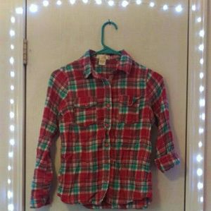 Girls brand Passport Girl size M plaid button up